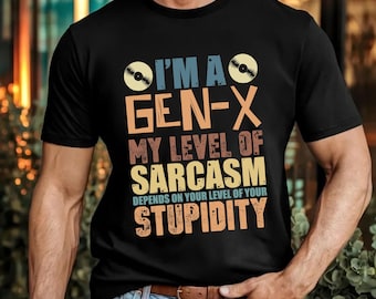 Grappige sarcasmetrui Gen X | Cadeau-T-shirt jaren 70/80 vinylplaten | Hoodie met sarcastische humor