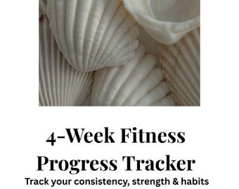 Tracker di fitness stampabile di 4 settimane / Pianificatore di abitudini e allenamenti (PDF digitale)