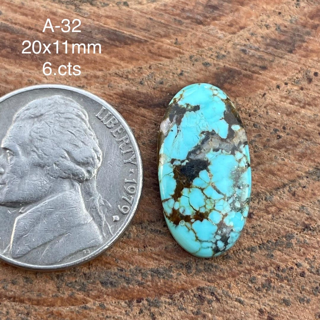 Number 8 Mine Turquoise Cabochon Losse Gemstone Southwestern Etsy