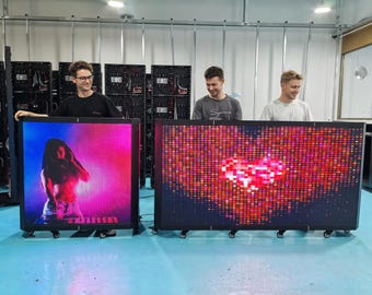 LED DJ Booth Facade, Animated Display, Portable Event Lighting Decor