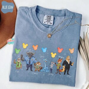 Camiseta de Disneyland Zootopia 2, Camiseta de Judy Hopps, Nick, Gary y Nibbles Bogo, Camiseta de globos de Mickey de Zootopia, Camisetas familiares a juego de Disneyland imagen 3