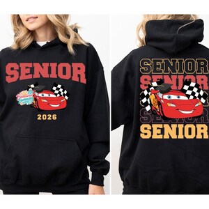 Pixar Cars Senior 2026 Shirt, Lightening McQueen Tow Mater T-Shirt, Disneyland Graduation 2026 Tee, Disneyland Class Of 2026 Graduation Trip image 4