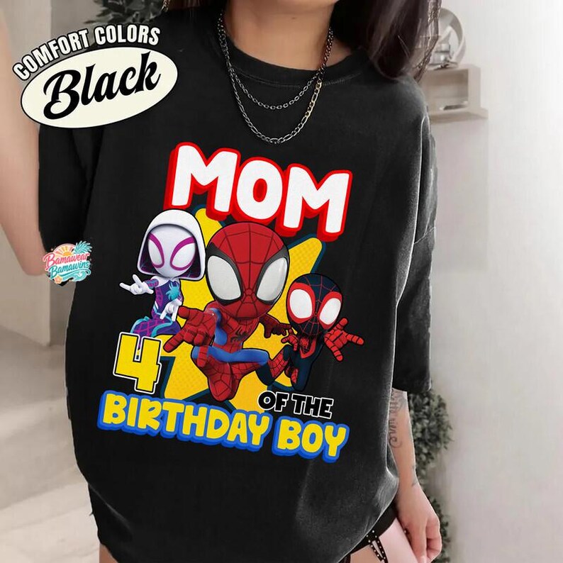 Personalized Spidey Birthday Boy Shirt, Family Matching Spidey Birthday Tee, Spidey & His Amazing Friends Birthday Shirt, Family Birthday Bild 4