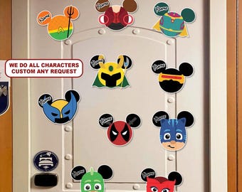 Personalized Disney Avengers Loki Cruise Door Magnet, Disney Cruise Line Custom Name Stateroom Decor, Disney Family Vacation Gifts