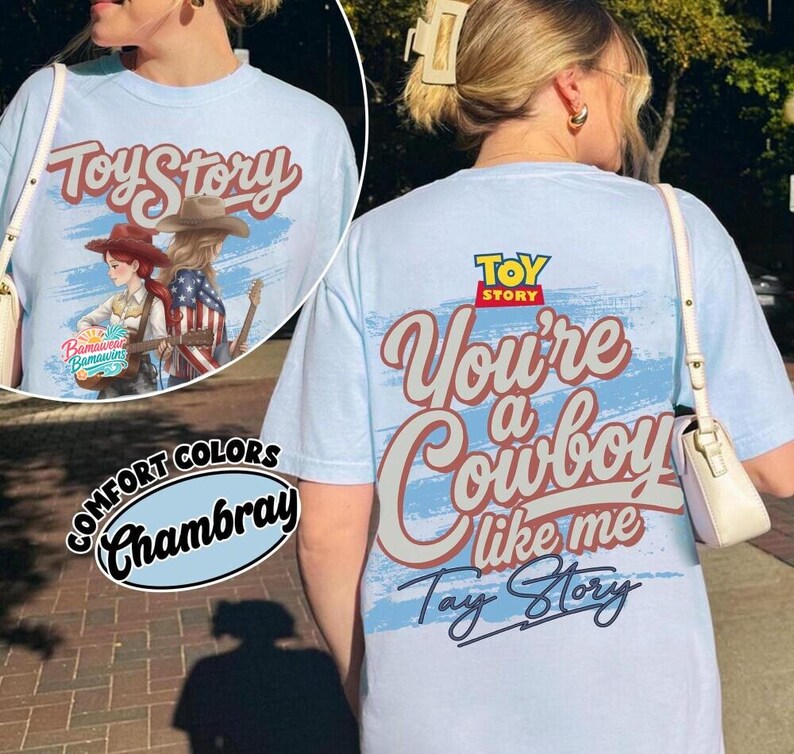 Vintage Toy Story 5 Shirt, You're A Cowboy Like Me Shirt, Toy Story 5 Shirt, WDW Disneyland Family Vacation Trip Tee, Pixar Fest Shirt image 3