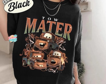 Camiseta vintage de imitación de Tow Mater, camiseta Comfort Colors de Radiator Springs Disneyland Cars, camisetas para el viaje familiar a Disneyland 2026