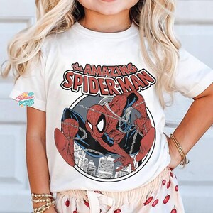 The Amazing Spidey-Man Shirt, Retro Peter Parker Tee, Vintage Comic Graphic Top, Comfort Colors Tee, Superhero Gift for Her, Marvel Fan Gift image 2