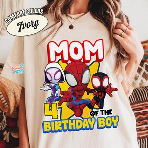 Personalized Spidey Birthday Boy Shirt, Family Matching Spidey Birthday Tee, Spidey & His Amazing Friends Birthday Shirt, Family Birthday Bild 5