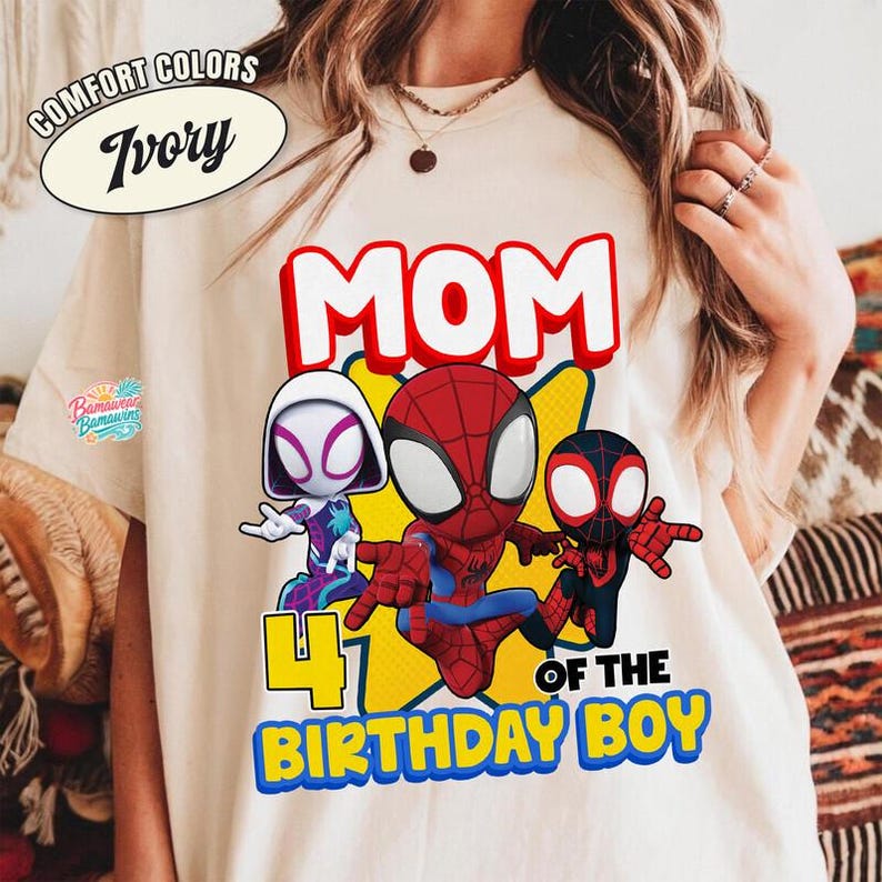 Personalized Spidey Birthday Boy Shirt, Family Matching Spidey Birthday Tee, Spidey & His Amazing Friends Birthday Shirt, Family Birthday Bild 5