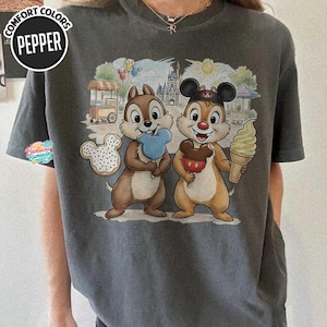 Chip and Dale Disneyland Shirt, Mickey Snacks Theme Park Tee, Comfort Colors Disneyland Trip Top, Walt Disneyland World Apparel image 1