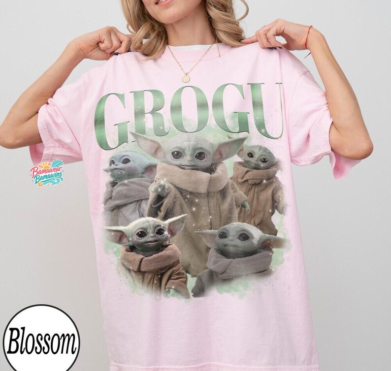 Vintage Disney starwars Grogu Comfort Colors Shirt, Disney Baby Yoda Tee, Retro Sci-Fi Graphic Tee, Mandalorian Gift Shirt, Cute Fan Tee image 3