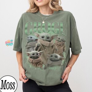 Vintage Disney starwars Grogu Comfort Colors Shirt, Disney Baby Yoda Tee, Retro Sci-Fi Graphic Tee, Mandalorian Gift Shirt, Cute Fan Tee image 4