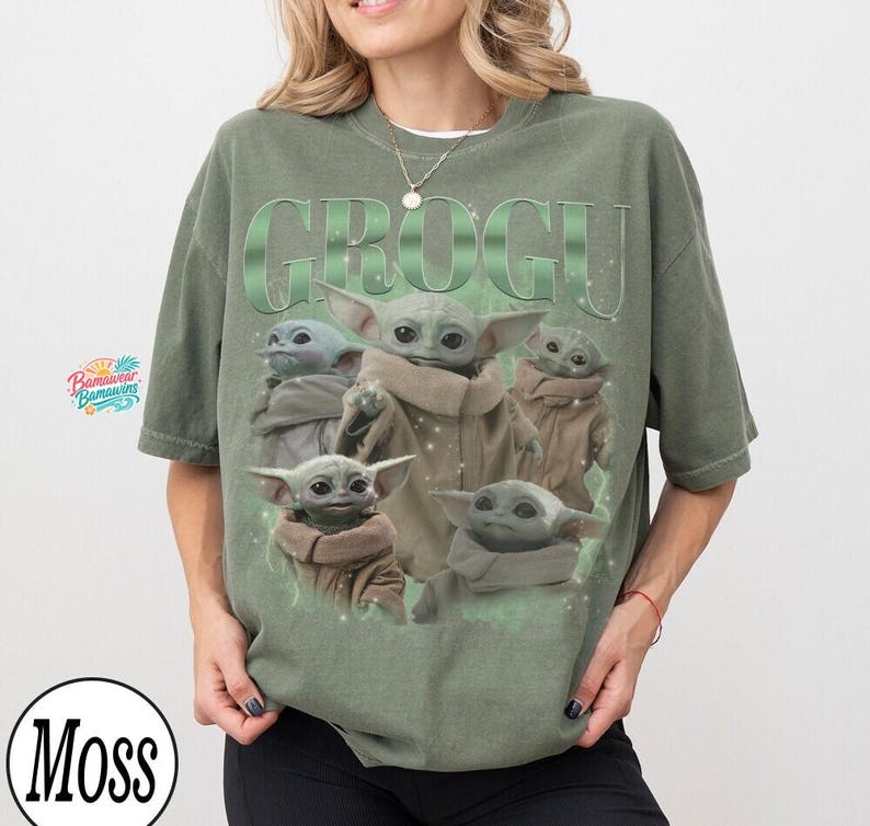 Vintage Disney starwars Grogu Comfort Colors Shirt, Disney Baby Yoda Tee, Retro Sci-Fi Graphic Tee, Mandalorian Gift Shirt, Cute Fan Tee image 4