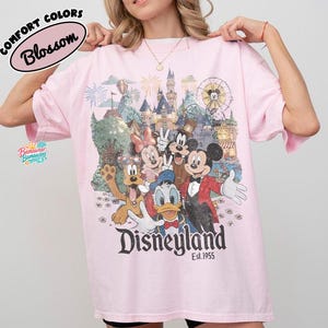 Comfort Color Vintage Disneyland California Shirt, Mickey and Friends Tee, Disney Trip Family Shirt, Disneyland Family Vacation Shirt image 3