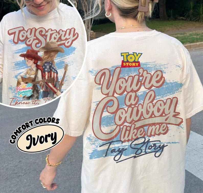 Vintage Toy Story 5 Shirt, You're A Cowboy Like Me Shirt, Toy Story 5 Shirt, WDW Disneyland Family Vacation Trip Tee, Pixar Fest Shirt image 1