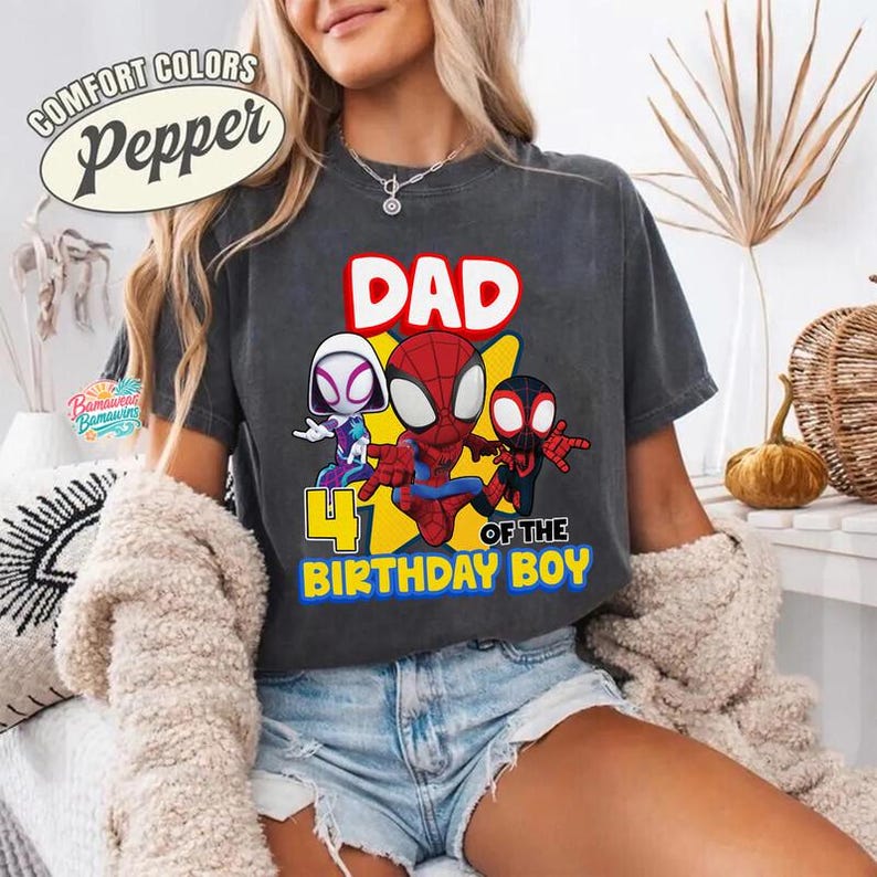 Personalized Spidey Birthday Boy Shirt, Family Matching Spidey Birthday Tee, Spidey & His Amazing Friends Birthday Shirt, Family Birthday Bild 2