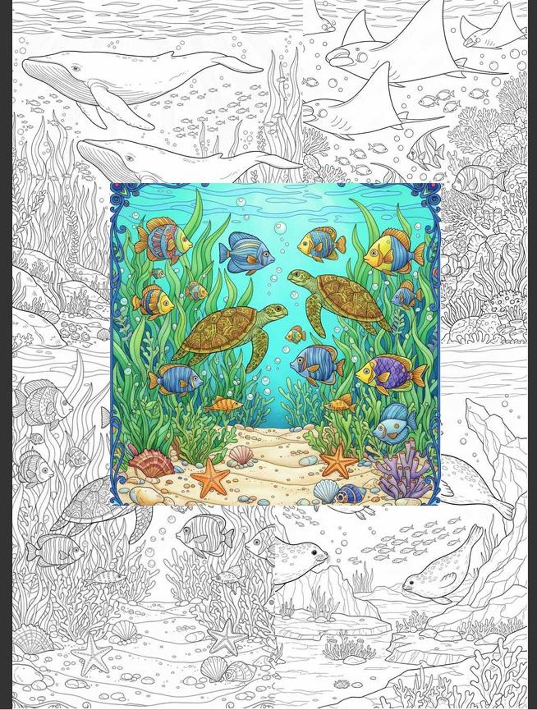 Sea Life Coloring Book Printable for Kids & Adults | Ocean Animals ...