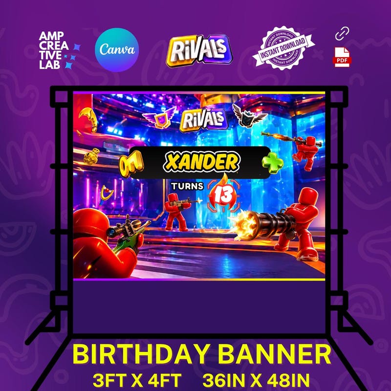 Roblox Rivals Birthday - Etsy