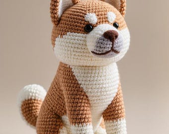 Amigurumi Shiba Inu Crochet Pattern  Cute Dog Plush DIY Tutorial  Easy Step-by-Step Amigurumi Dog PDF Beginner Friendly Crochet Toy Pattern