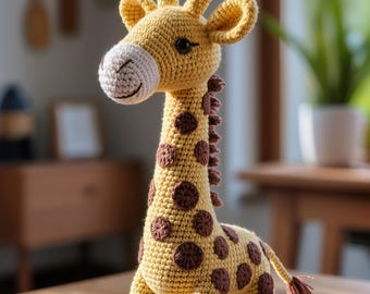 Amigurumi Giraffe Crochet Pattern  Cute Safari Animal Plush PDF  Beginner Friendly Crochet Toy Pattern • Easy DIY Giraffe Amigurumi Tutorial