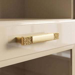 Solid Brass Wardrobe Pulls ,Sideboard Handles, Brass Knobs for Closet & Dresser