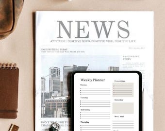 Printable Weekly Planner | Minimalist PDF Organizer (Digital Download)