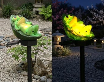 Solar Frog Garden Lights Outdoor – Waterproof Lawn & Patio Decoration Lamp for Yard, Courtyard, Pathway Landscape Decor
