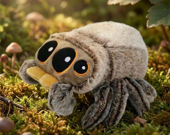 Little Lucas Black Spider Plush Toy – Cute Stuffed Animal Pillow, Anime Game Room Decor, Soft Spider Plushie Gift for Kids
