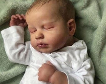 50CM Reborn Baby Doll LouLou – Realistic Handmade Silicone Vinyl Doll with Soft Cloth Body, 20” Lifelike Newborn Toy, Christmas Gift