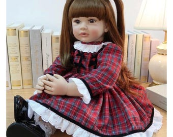 60cm Reborn Toddler Girl Doll – Princess Silicone Vinyl Baby, Lifelike 24 Inch Reborn Baby Girl, Realistic Boneca Menina Gift