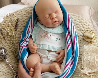 12" Micro Preemie Full Body Silicone Reborn Baby Doll – Lifelike Newborn Boy or Girl – Realistic Mini Baby Gift for Kids