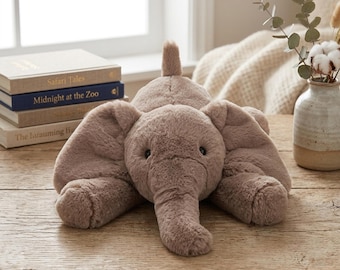 Elefante de peluche Smudge (34-56 cm), suave, ideal para acurrucarse, para dormir, decoración infantil, regalo para niños.