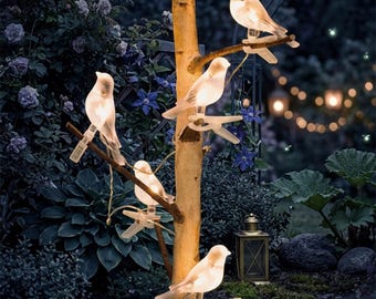 Solar Bird String Lights Outdoor Waterproof – LED Hanging Bird Lights for Garden, Patio, Balcony & Fence Decor