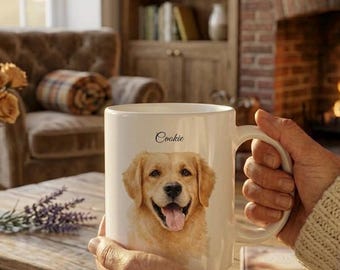 Custom Pet Mug Using Pet Photo + Name, Custom Dog Mug, Dog Coffee Cup, Personalized Pet Mug, Cat Mug, Memorial Gift, Custom Cat Mug Gift
