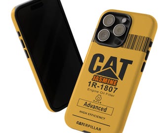 Funda con filtro de aceite de motor CAT para iPhone 17, 16, 15, 14, 13, 12 y 11. Funda navideña para Samsung Galaxy S25, S24, S23, S22 y S21.