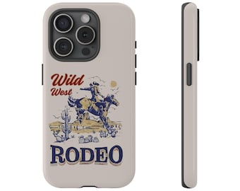 Funda rígida Coquette Wild West RODEO para iPhone 17, 16, 15, 14, 13, 12 y 11, estilo bohemio occidental, para Samsung S25, S24 y S22, ideal para vacaciones.