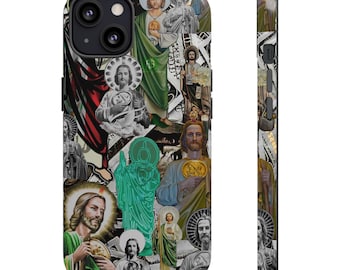 Funda para teléfono móvil San Judas Tadeo IP 17, 16, 15, 14, 13, 12 y 11, funda para Samsung S25, S24, S23, S22 y S21, funda navideña.