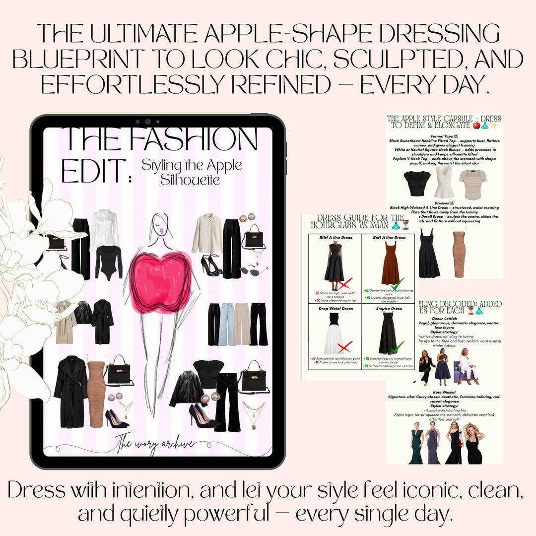 Apple Body Shape Style Guide | Elegant Outfit Ebook (digital Download ...