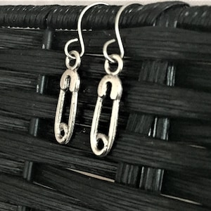 Silver Safety Pin Solidarity Earrings, Protest Earrings, Equal Rights Jewelry, Women&#39;s March Earrings, Safety pin Jewelry