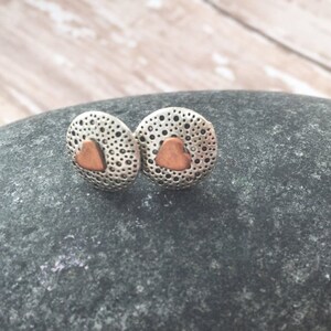 Heart Stud Earrings, Bridesmaid Earrings, Small Heart Earrings, Anniversary Gift, Valentines Day Gift