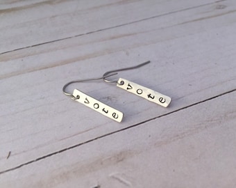 Silver Vote Earrings, Political Jewelry, 2024 Election, Patriotic Dangle Earrings, Volunteer Organizer and Activist Gift, Voting Rights