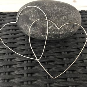 Silver Heart Hoop Earrings, Gold Heart Earrings, Large Heart Hoops, Stainless Steel Hoops, Valentines Day Earrings, Minimalist Earrings