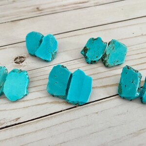 Turquoise Studs, Turquoise Stone Earrings, Turquoise Statement Earrings, Chunky Stone Earrings, Turquoise Jewelry, Hypoallergenic Studs