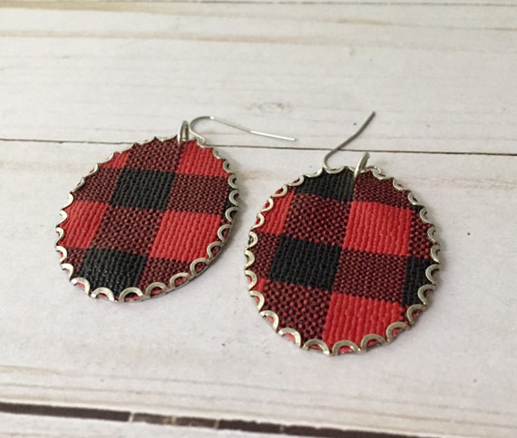 Plaid Earrings