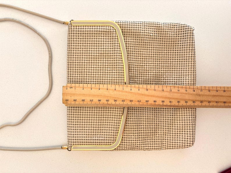 Vintage Glomesh bone gold mesh bag