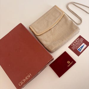 Boxed Glomesh shoulder purse