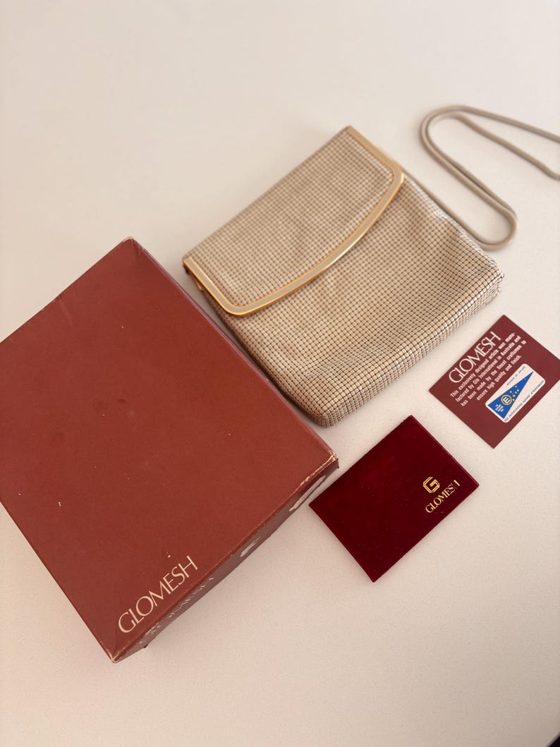 Boxed Glomesh shoulder purse