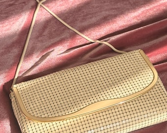 Bolso de hombro vintage de malla de hueso Glomesh