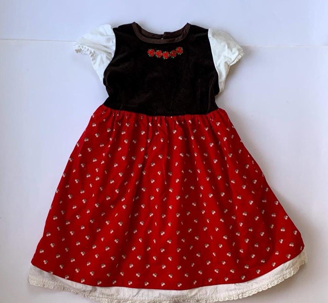 Heless Dirndl Pour Poupée – Taille 28-35 Cm, Multicolore – Robe Traditionnelle Avec Tablier Satiné, Manches à Volants Et Fermeture Velcro – Parfait Pour Jeu De Rôle Et Cadeau D'éveil