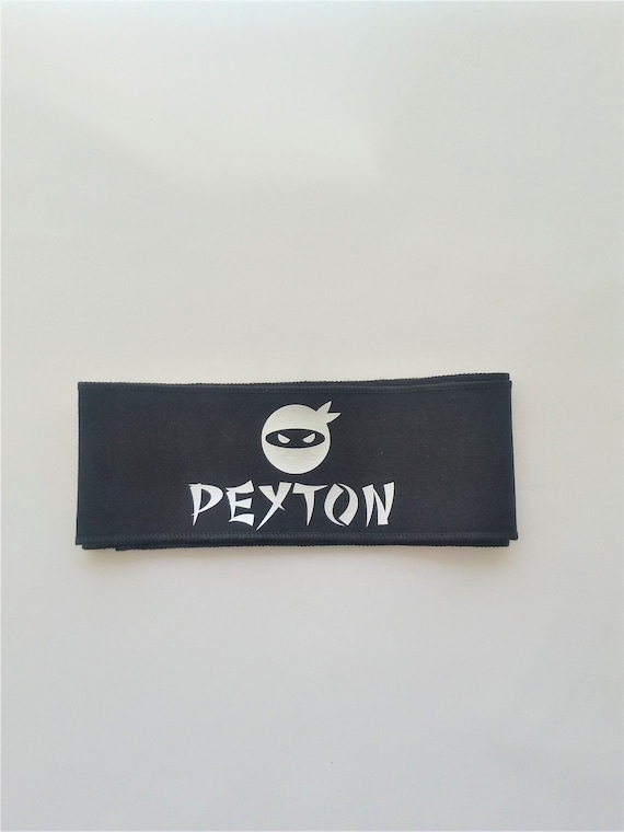 personalized martial arts ninja headbands with ninja guy etsy